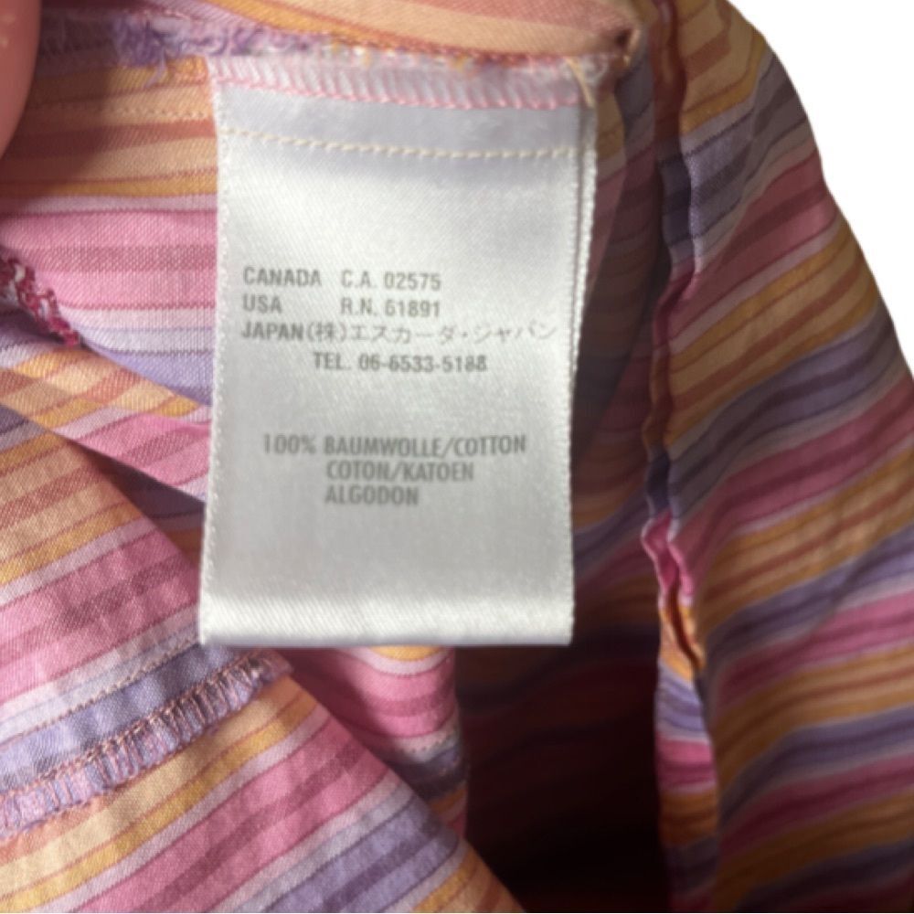 Escada sport striped button up PINK LARGE - Picture 6 of 7